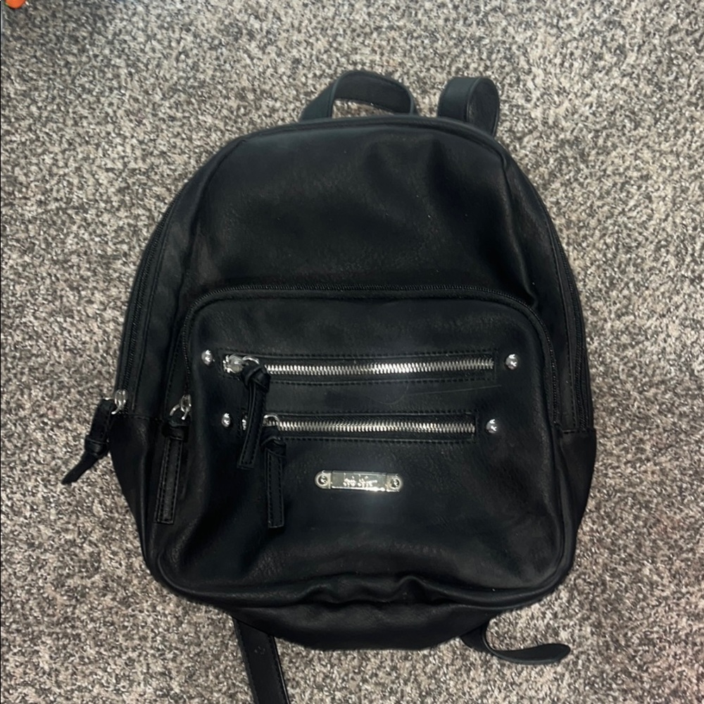 Black Leather Women’s Backpack